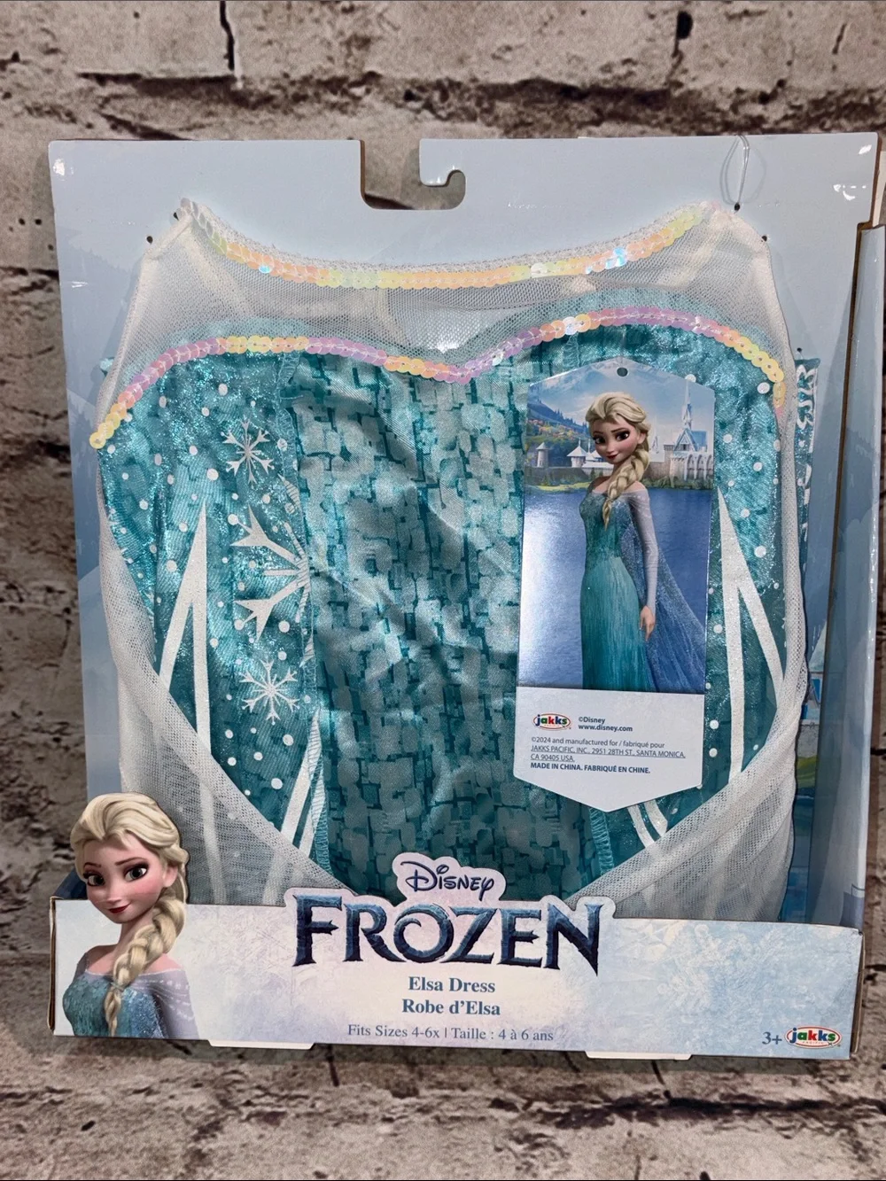 Disney Frozen Elsa Shimmering Aqua and White Dress Costume
